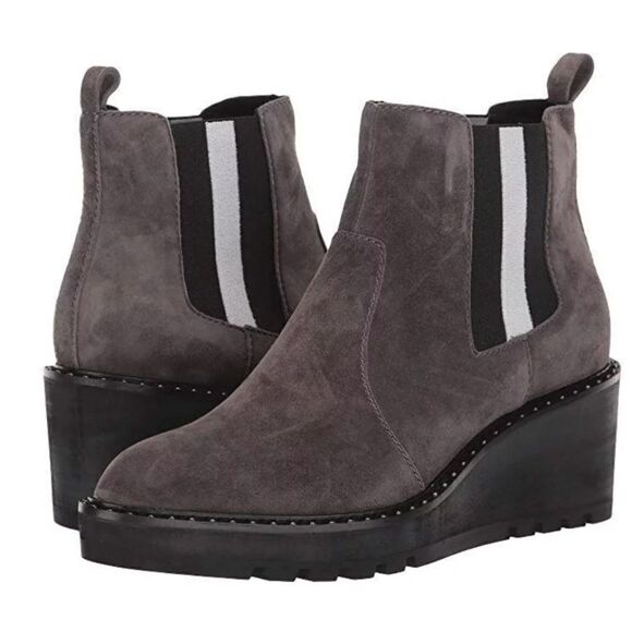 Cecelia New York Gray Gemma Boots 7 1/2 Rebel Punk Whimsigoth Capsule Chic - Picture 1 of 11
